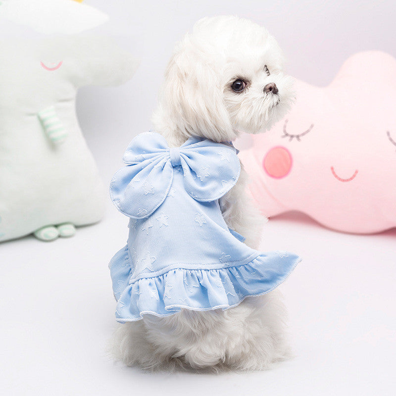 Sweet Cotton Suspender Skirt for Small Dogs