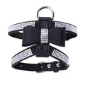 Rhinestone Bow Dog Harness & Leash Set