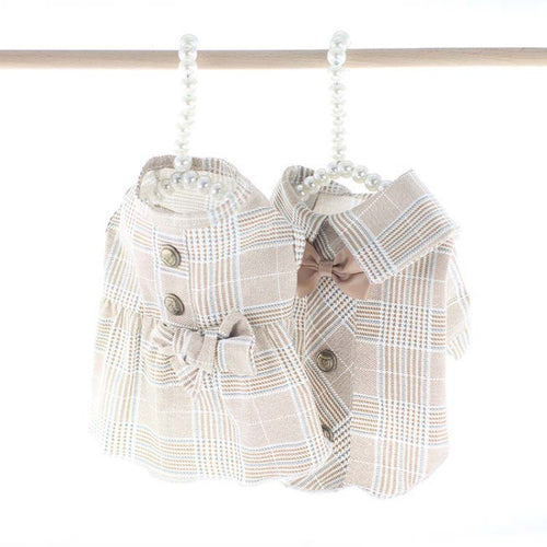 British Style Khaki Dress for Dogs & Cats