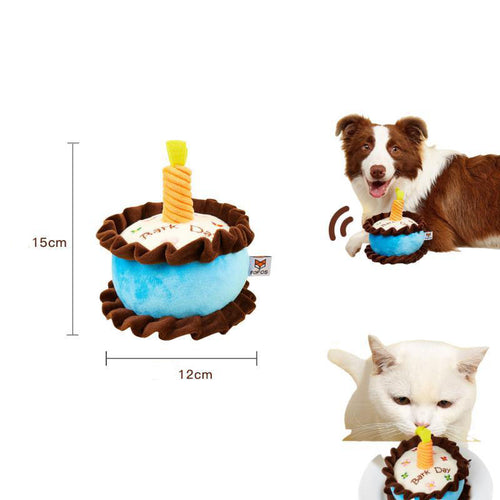 Birthday Cake Catnip Squeaky Toy