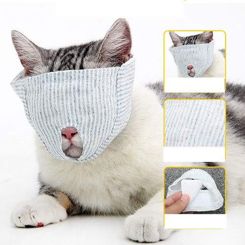 Breathable Anti-Bite Cat Face Mask for Grooming
