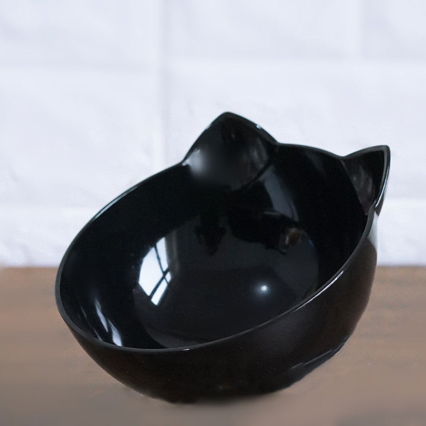 Cat Ear Oblique Mouth Transparent Pet Bowl for Cats