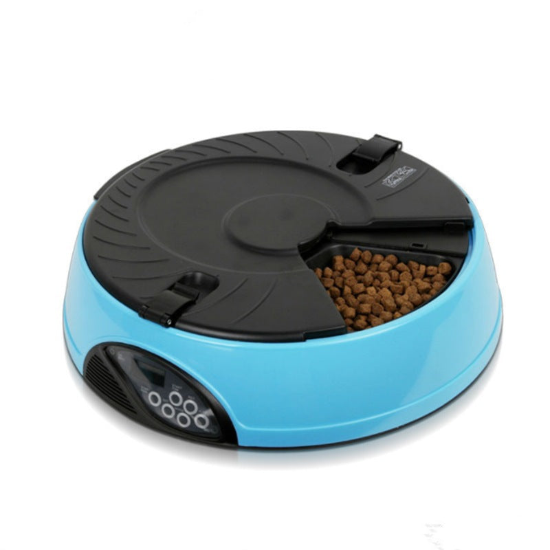 6-Meal Timed Automatic Pet Feeder with Voice Recording
