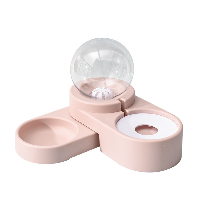 Gravity Pet Water Dispenser with Bowl for Cats and Dogs