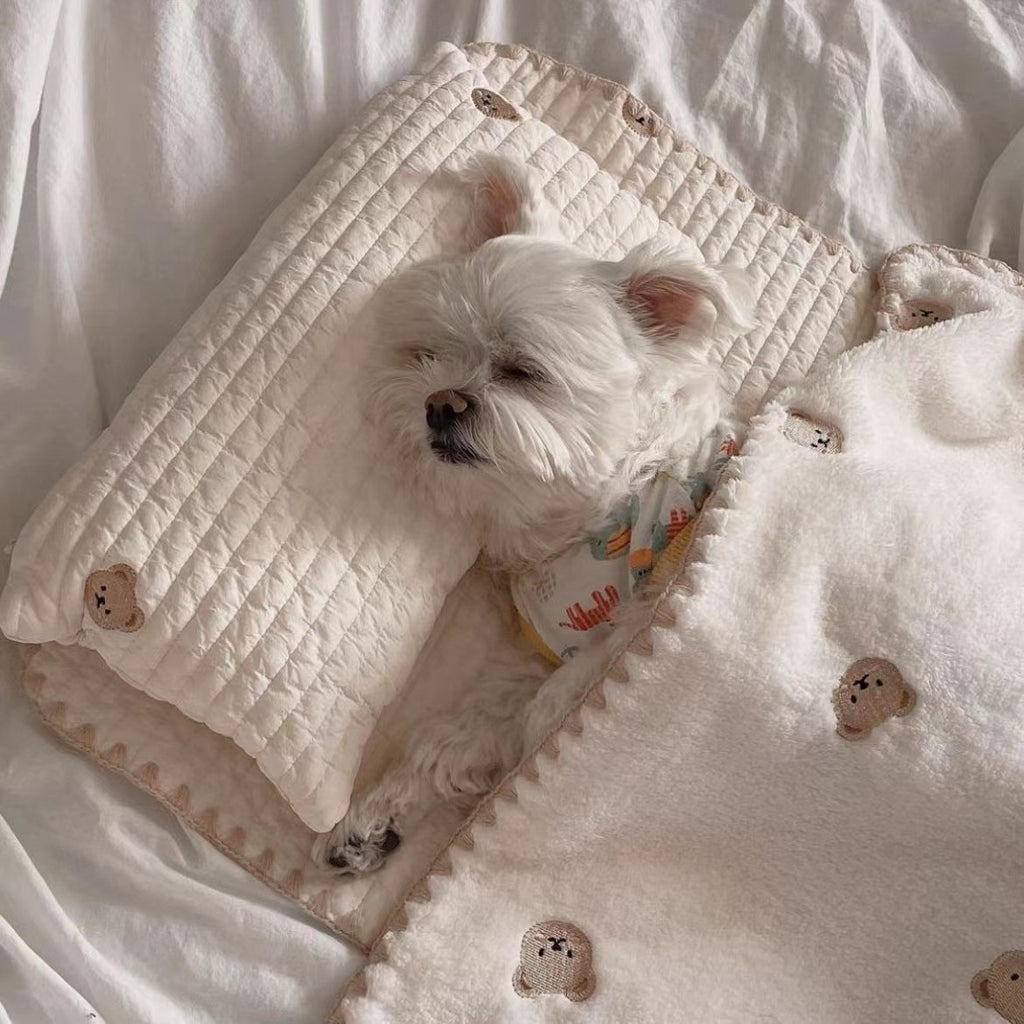 Bear 3-Piece Dog Bedding Set