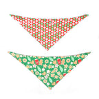 Festive Double-Sided Pet Triangle Scarf