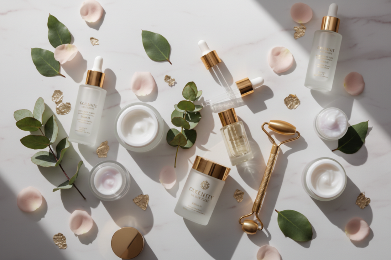 Abundant products white background banner