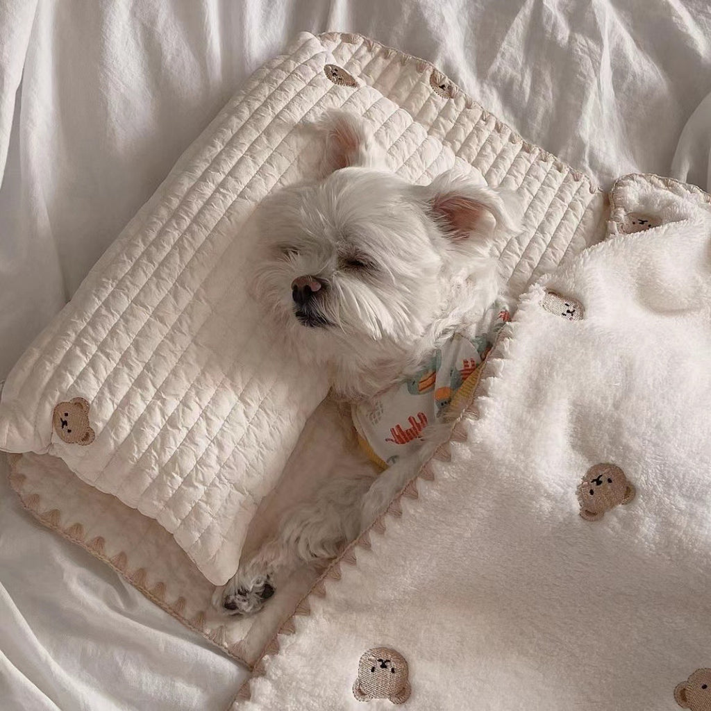 Bear 3-Piece Dog Bedding Set