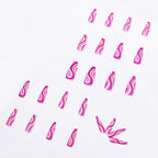 Pattern of pink wavy lines on a white background