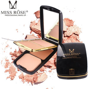 Miss Rose makeup compact with foundation and blush on a white background