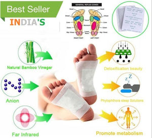 Foot care product with foot diagram and text about benefits on a white background