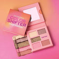 Sephora Color Shifter makeup palette with packaging on a pink background