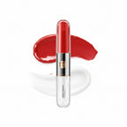 Kiko lip gloss with a swatch on a white background