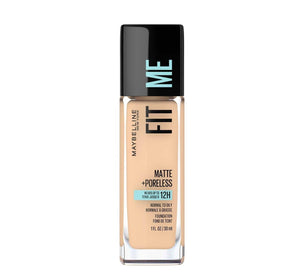 Maybelline Fit Me foundation bottle on a white background