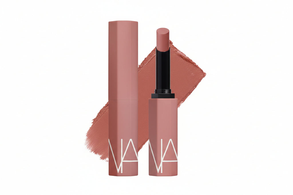 NARS lipstick with applicator on a white background