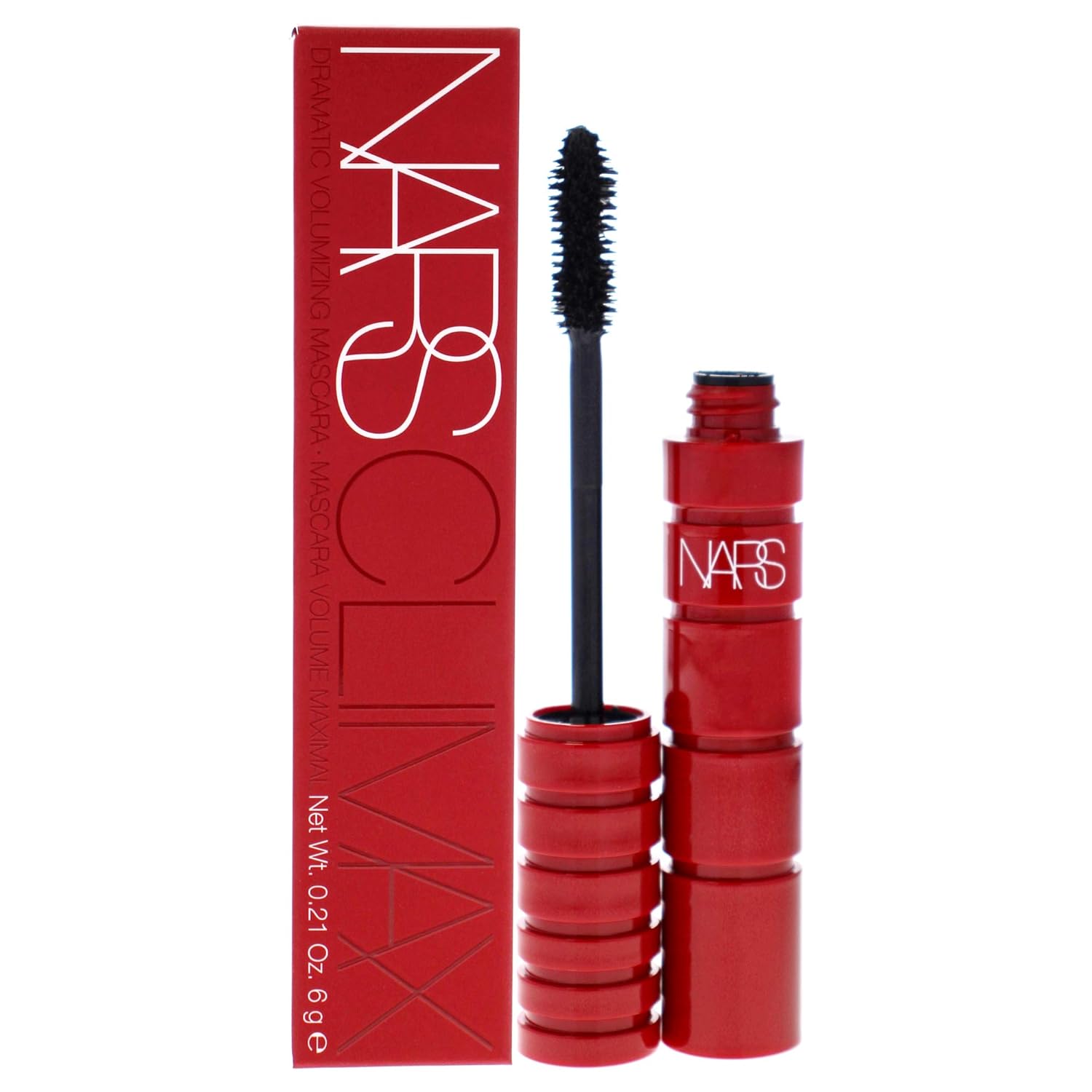 NARS mascara with red packaging on a white background