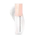 Lip gloss with pink cap on a white background