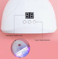 LED UV Gel Nail Curing Lamp – White Dome Design with Digital Timer Display