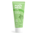 Green tube of Footness foot scrub on a white background