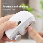 Electric Automatic Nail Trimmer – Compact White Design for Safe & Easy Nail Trimming