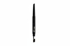 Black makeup brush on a white background