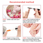 Step-by-step guide on nail care with images and text instructions.