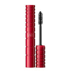 Red NARS mascara with black brush on a white background
