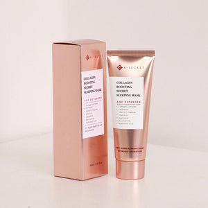 Collagen Boosting Hydrating Mask packaging and tube on a light background