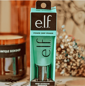 e.l.f. Power Grip Primer packaging on a blurred background