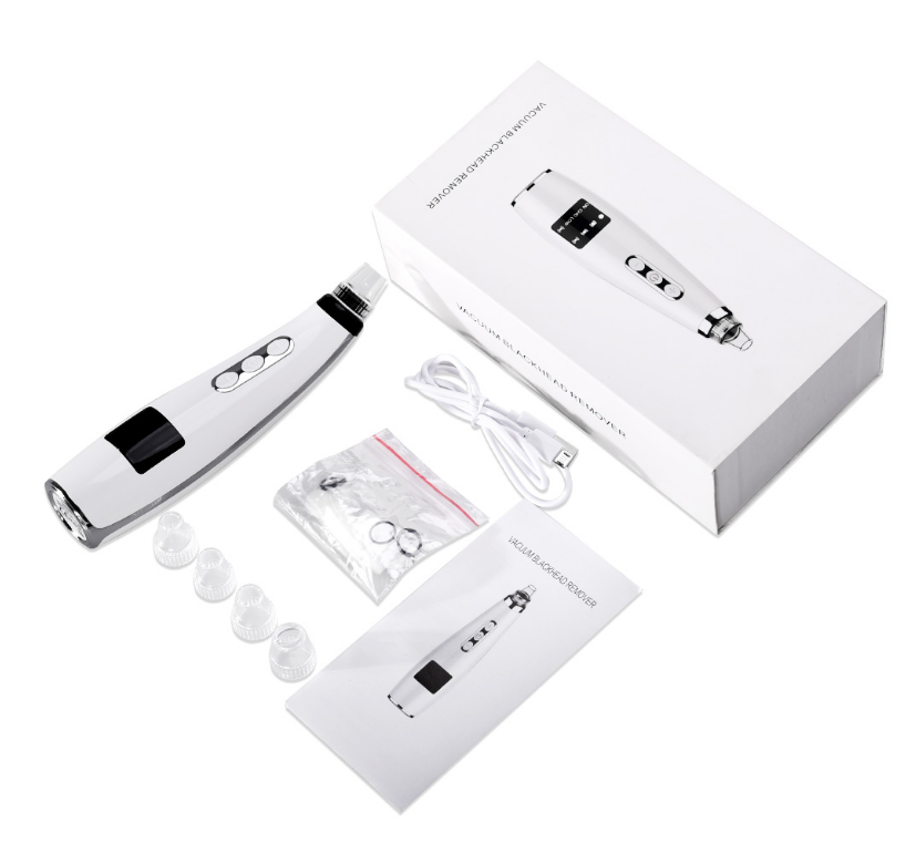 White electronic device with accessories on a white background