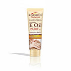 Roushun Naturals hand cream with vitamin E oil on a white background