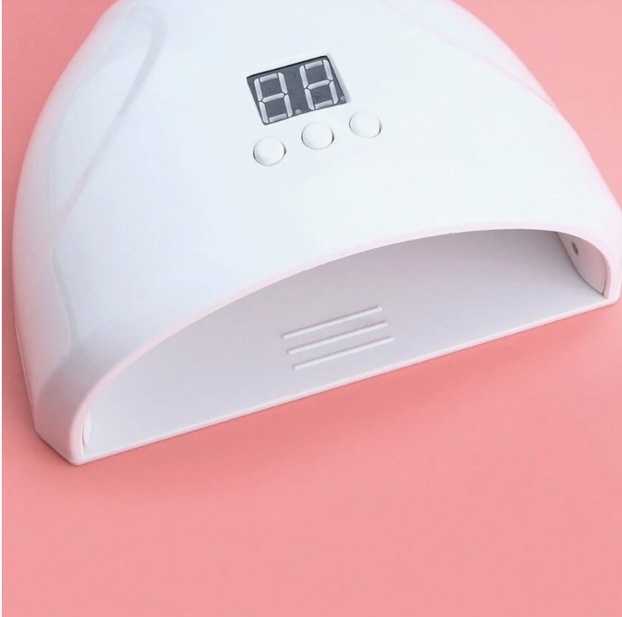 LED UV Gel Nail Curing Lamp – White Dome Design with Digital Timer Display