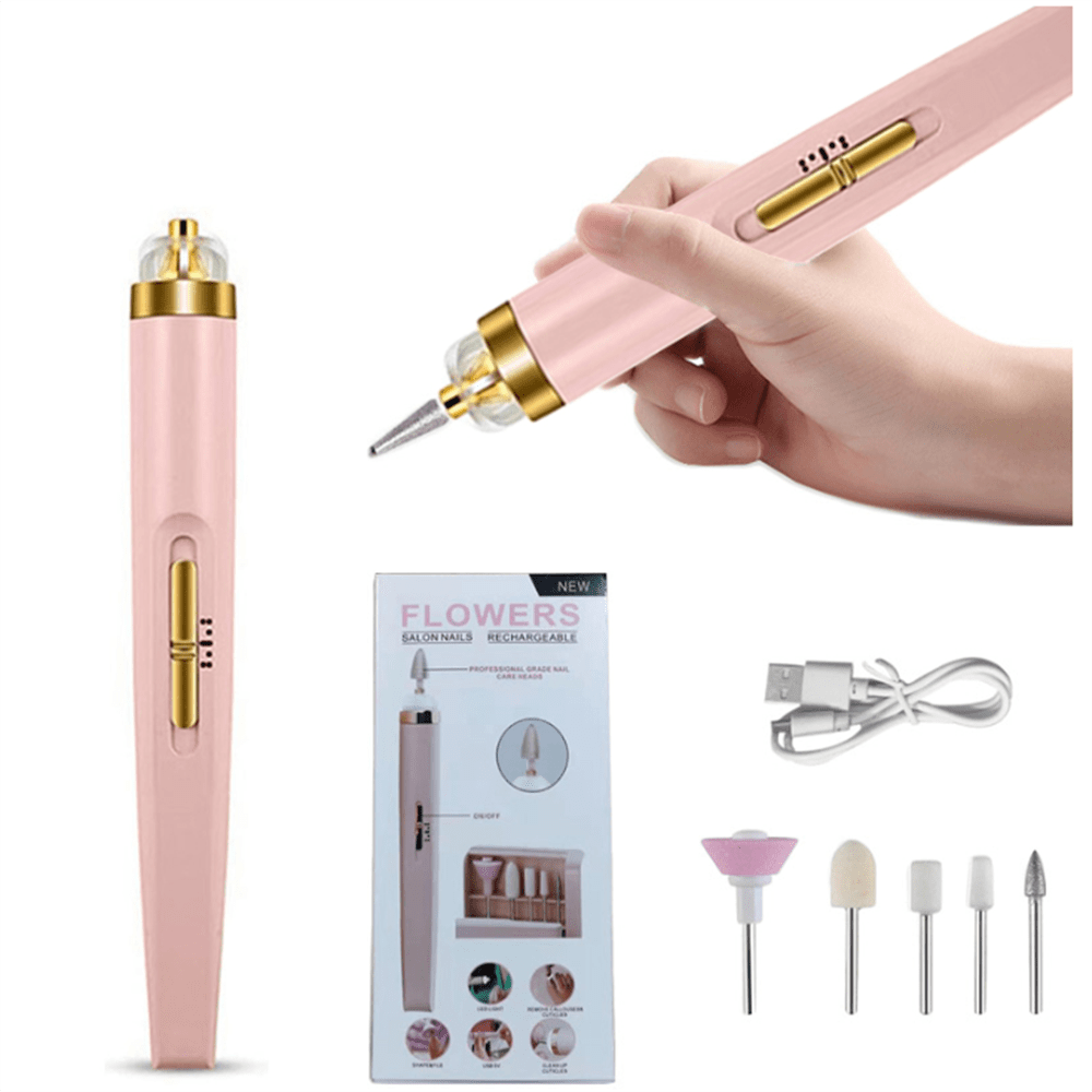 Electric Nail Care Rechargeable Kit – File, Shape, Buff & Cuticle Care All-in-One