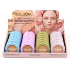 Miss Rose makeup product packaging with face powder shades.
