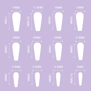 Measurement chart showing different shoe heel heights on a purple background