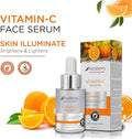 Astellberry Vitamin-C face serum with packaging and oranges on a white background